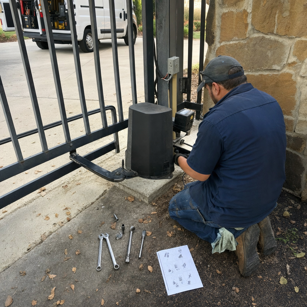 Gate motor and opener repair by technician